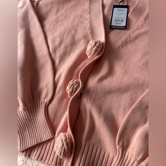 Smash + Tess Rosette Cardigan in Blushing Pink - Picture 6 of 10